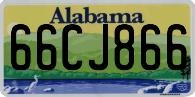 AL license plate 66CJ866