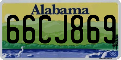 AL license plate 66CJ869