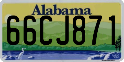 AL license plate 66CJ871