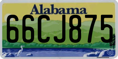 AL license plate 66CJ875