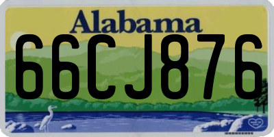 AL license plate 66CJ876
