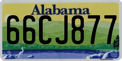 AL license plate 66CJ877