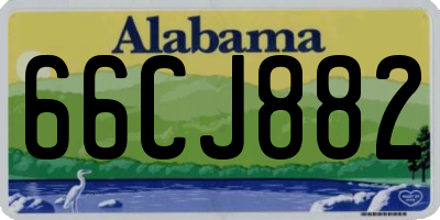 AL license plate 66CJ882