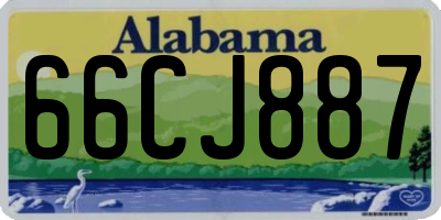 AL license plate 66CJ887