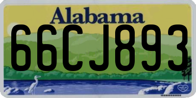 AL license plate 66CJ893