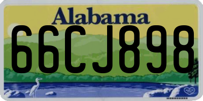 AL license plate 66CJ898