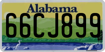 AL license plate 66CJ899