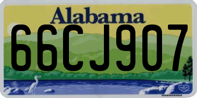 AL license plate 66CJ907