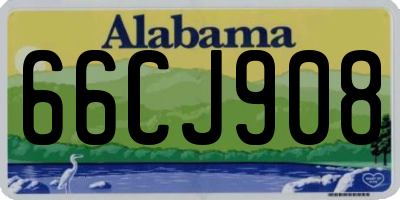 AL license plate 66CJ908