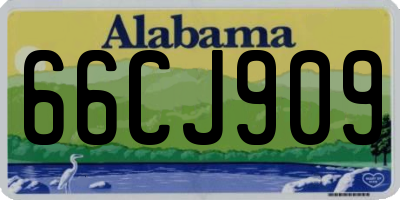 AL license plate 66CJ909