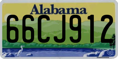 AL license plate 66CJ912