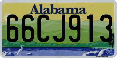 AL license plate 66CJ913