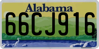 AL license plate 66CJ916