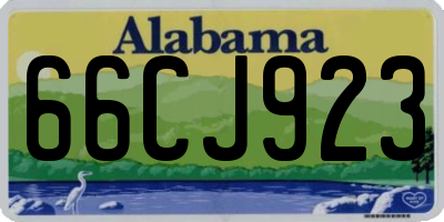 AL license plate 66CJ923