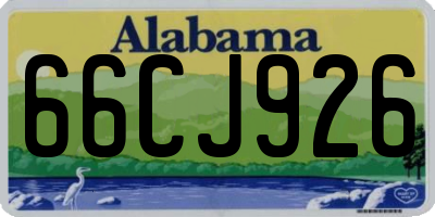 AL license plate 66CJ926