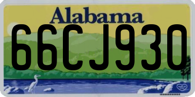 AL license plate 66CJ930
