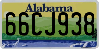 AL license plate 66CJ938