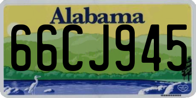 AL license plate 66CJ945