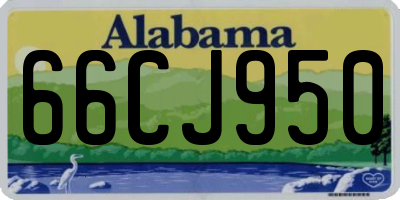 AL license plate 66CJ950