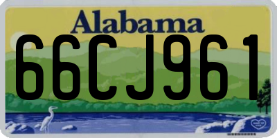 AL license plate 66CJ961