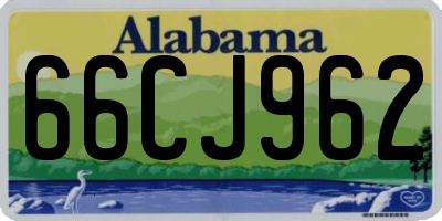 AL license plate 66CJ962