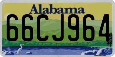 AL license plate 66CJ964