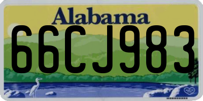 AL license plate 66CJ983