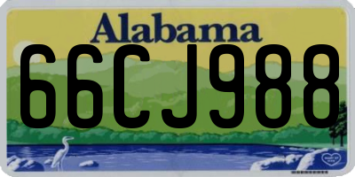 AL license plate 66CJ988