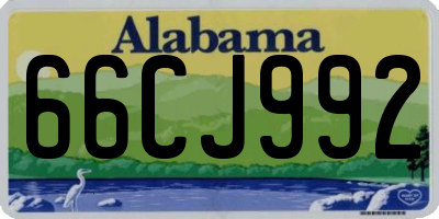 AL license plate 66CJ992