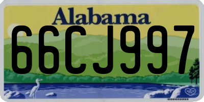 AL license plate 66CJ997