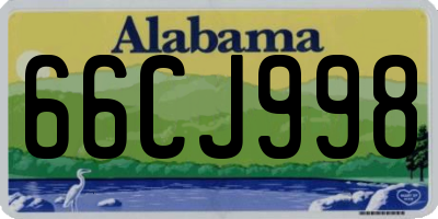 AL license plate 66CJ998