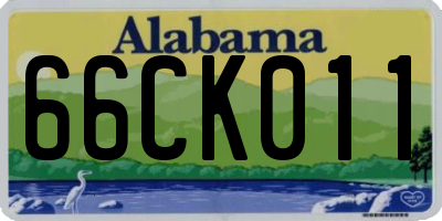 AL license plate 66CK011