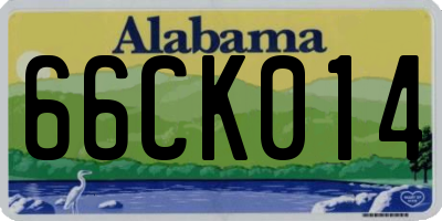 AL license plate 66CK014