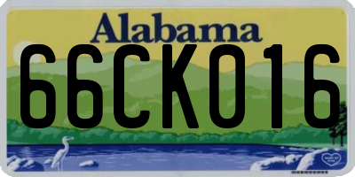AL license plate 66CK016