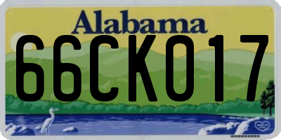 AL license plate 66CK017