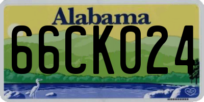 AL license plate 66CK024
