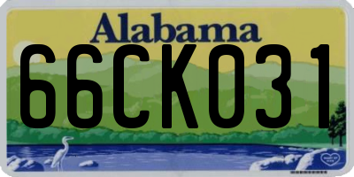AL license plate 66CK031