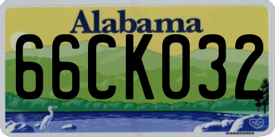 AL license plate 66CK032