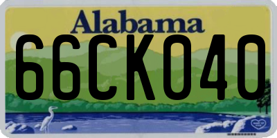 AL license plate 66CK040