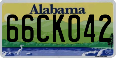 AL license plate 66CK042