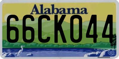 AL license plate 66CK044