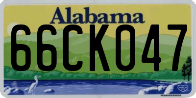 AL license plate 66CK047