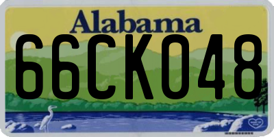 AL license plate 66CK048