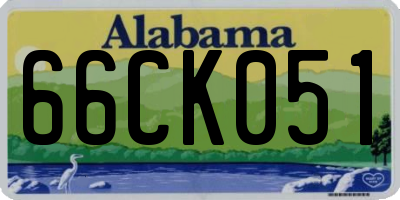 AL license plate 66CK051