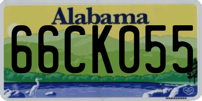 AL license plate 66CK055