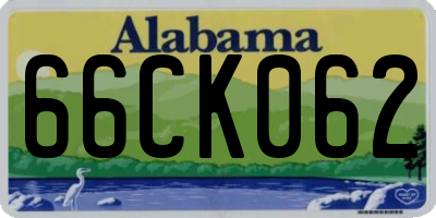 AL license plate 66CK062