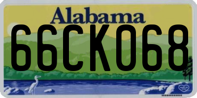 AL license plate 66CK068