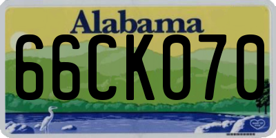 AL license plate 66CK070