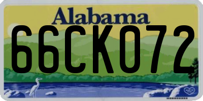 AL license plate 66CK072