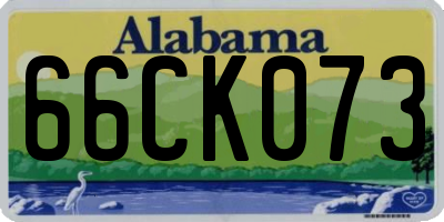 AL license plate 66CK073
